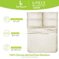 thumbnail image 4 of Juego de sábanas BAMPURE Luxury Series Queen, 6 piezas, 100% viscosa, 4 of 7