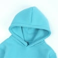 thumbnail image 4 of XXWXYD Boys Girls Solid Hooded Sweatshirt Classic Oversized Pullover Soft MicroFle𝖾ce Loose Fit Casual Top 𝖪angaroo Pocket Kids Youth Layering Piece Unisex Everyday Outdoor Lounging, 4 of 8