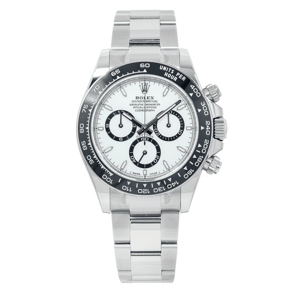 Pre-Owned Rolex Cosmograph Daytona 40MM 126500LN White Dial Black Ceramic Tachymeter Bezel Stainless Steel Oyster Bracelet