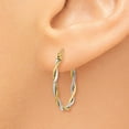 thumbnail image 3 of 14K Two-Tone Gold Earring Hoop Women'S 16 mm 1.8 Polished1.8Mm Twisted Earrings, 3 of 4