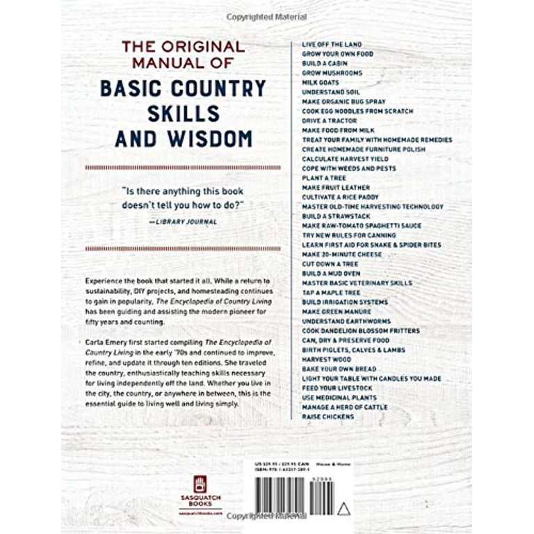 Carla Emery, Encyclopedia of Country Living, 50th Anniversary