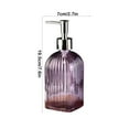 thumbnail image 3 of Inerposs Vertical Stripe Glass Soap Dispenser, Refillable Liquid Soap Bottle, Durable Pump Shampoo Container, Stylish Bathroom Kitchen Essential, Eco-Friendly Reusable Bottle, 3 of 6