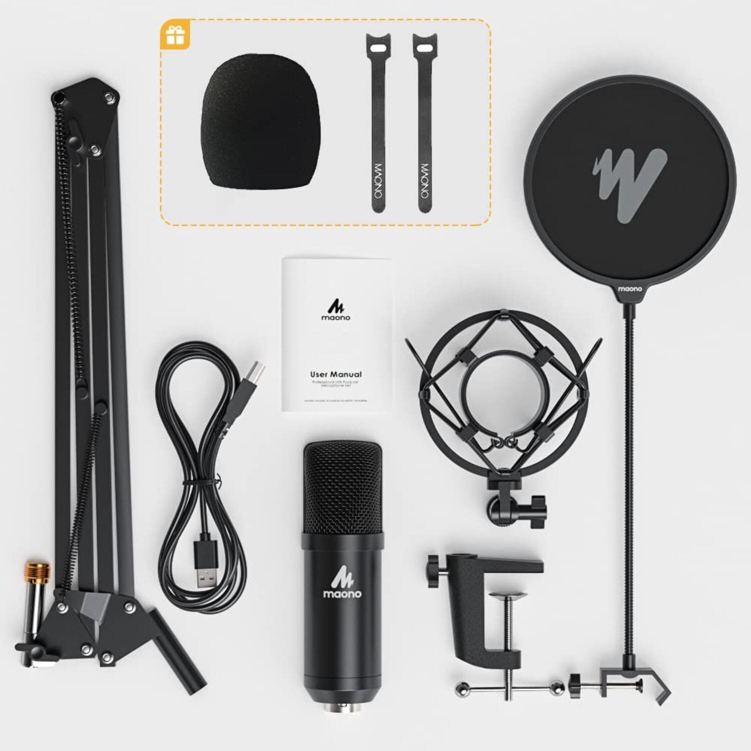 Computer Podcast Condenser Cardioid Metal Mic Kit