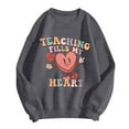 thumbnail image 4 of Cute Valentine's Sweatshirt for Women Love Heart Shirts Teacher Letter Print Long Sleeve Crew Neck Fall Plus Size Pullover Sweater, 4 of 4