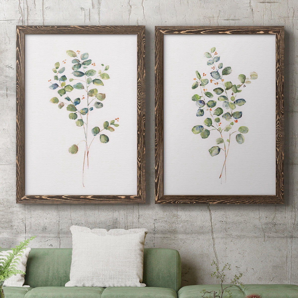 Eucalyptus I - Premium Framed Canvas 2 Piece Set - Ready to Hang