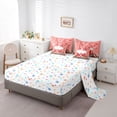 thumbnail image 5 of Homewish Happy Valentine'S Day 7-Piece Bedding Comforter Set,Kawaii Cartoon Gnome King Bedding Sets,Cute Colorful Flower Bed Sheets For Gtirls Teens,Super Cozy Room Decor Reversible, 5 of 8