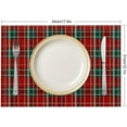 thumbnail image 2 of Christmas Placemats Set of 4,Modern Red Green Vintage Stripe Christmas Theme Holiday Decor Prints Table Mats for Home Dining Table Kitchen Party Decor 4PCS, 2 of 6
