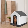 thumbnail image 2 of ZeloraGildan 28"/32"H Dog House Pet Shelter Waterproof Plastic Dog house w/Air Vents Outdoor, 2 of 13
