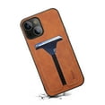 thumbnail image 4 of Dteck Case for Apple iPhone 13 mini 5.4-inch,Slim Retro Leather Shockproof Card Holder Case Hybrid Rubber Back Phone Cover for iPhone 13 mini,Brown, 4 of 6