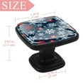 thumbnail image 4 of 4 Pcs Square Cabinet Handle Drawer Pulls Christmas Snowflakes Knobs with Screws Furniture Office Cabinet Knob Decoration, 4 of 7