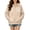 Khaki, variant on Cute Cat Anime Hoodie for Women Long Sleeve Kawaii Hoodies Casual Zip Up Hooded Sweatshirt Jacket with Pockets