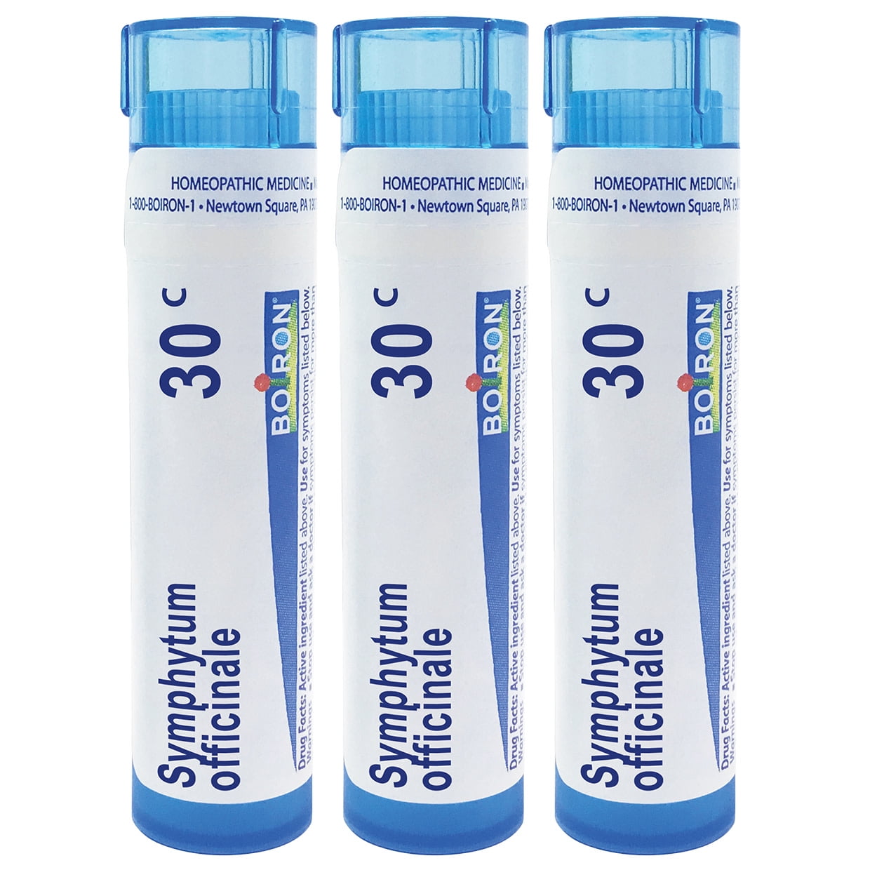 Boiron Symphytum Officinale 30C, Homeopathic Medicine for Symptoms Of Bone Trauma, 80 Pellets, 3 Count (3 x 80 Pellets)