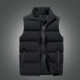 thumbnail image 2 of YLSDL Men's Winter Warm Vest Stand Collar Sleeveless Zipper Pockets Lightweight Puffer Waistcoat Outerwear Black XL, 2 of 4