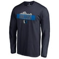 thumbnail image 2 of Men's Navy Dallas Mavericks Hometown Collection Skyline Long Sleeve T-Shirt, 2 of 3