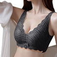 thumbnail image 3 of Jacquard Back Support Posture Bra Comfortable Convenient Cotton Bras Convertible Bra Charm Front Snap Closure Bras, 3 of 5