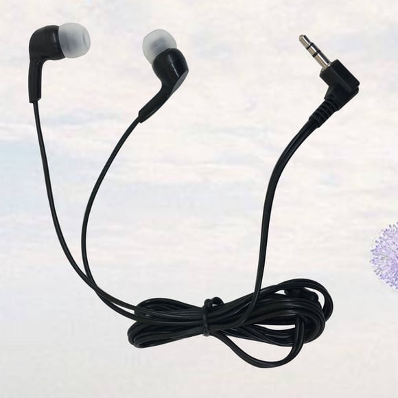 HINTRMENT Wired In-Ear Earphones Black Comfortable Headphone for Watching TV 1Pack
