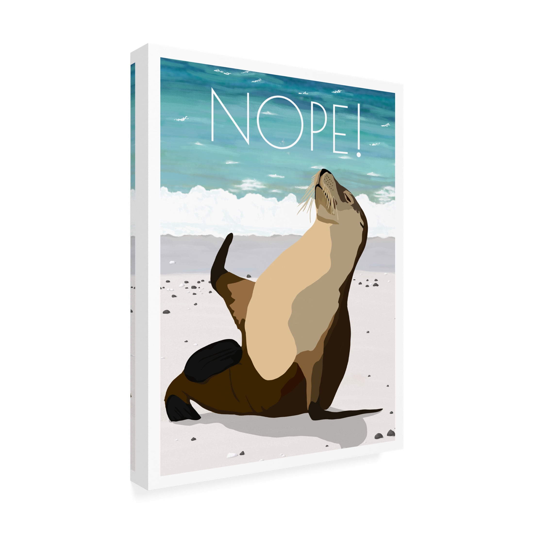 Canvas Wall Art - Bykammille 'Nope!' Wall Art for Living Room, Bedroom, or Office Décor by Trademark Fine Art - 24 x 32 Inches