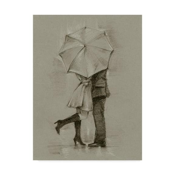 Trademark Fine Art 'Rainy Day Rendezvous III' Canvas Art by Ethan Harper