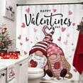 thumbnail image 3 of Newhomestyle Valentines Day Shower Curtain, 72"X72" Gnome Valentine Shower Curtain, Valentines Bathroom Decor, Happy Valentines Day Bathroom Set with Hooks, Cortinas de Baño de San Valentin, 3 of 7