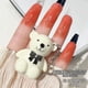 thumbnail image 3 of Fiudx Ofertas De La Semana Llavero De Oso Blanco Con Esmalte De Labios Con Cara De Espejo, Cara Lisa Y Color De Labios Expuestos En Labios Blancos (1,7 Ml), 3 of 4