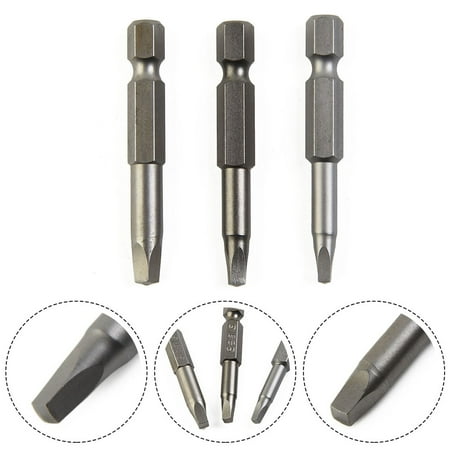 

GLFSIL 3pcs 50mm Square Head Screwdriver Bit Kit Screwdriver Repair Hand Drill Kit