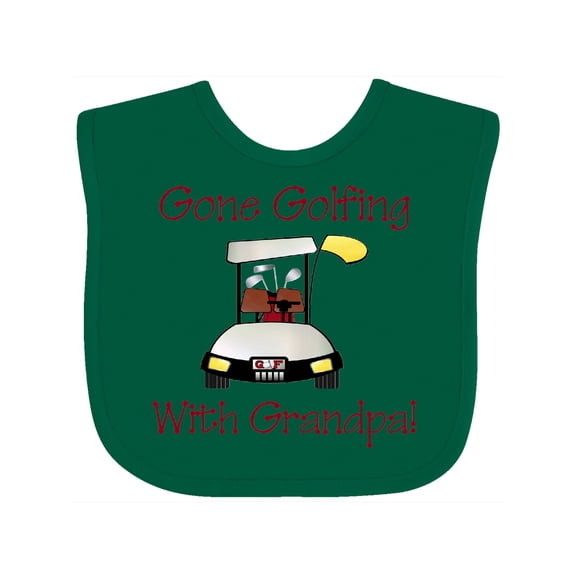 Inktastic Gone Golfing with Grandpa Boys Baby Bib