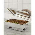 thumbnail image 3 of 9QT Electric Chafing Dish Set for Buffet with Temperature Control, Stainless Steel Buffet Servers and Warmers with 2 Half-Size Pan for for Parties, Weddings, Banquets, 3 of 7