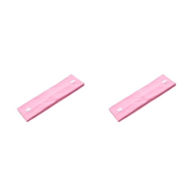 Qarigey Soporte de diadema con botones antideslizante para aliviar el dolor de oído bufanda de buena fijación tocado vibrante textura Rosa con Botones 2piezas