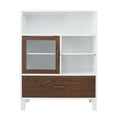 thumbnail image 5 of Teamson Home Tyler Freestanding Multifunctional Floor Accent Cabinet, White and Walnut, 5 of 9