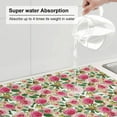thumbnail image 5 of Sikiie Rose Flowers Dish Drying Mat, Kitchen Counter Mat, Self Drying Mat for Kitchen Counter Dish Drying Pad ,for Dishes, Utensils, Pots and Pans（24" x 18"）, 5 of 7