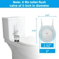 thumbnail image 3 of 2 Pack Remplacement de Flapper de Toilette Compatible avec la Norme Américaine 738920-0070A Assemblage de Flapper 3 Pouces, Remplacement de Flapper Économiseur d'Eau, Haute Performance, Facile à Installer, 3 of 8