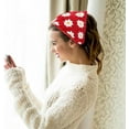thumbnail image 4 of Yoyauz Crochet Bandana Headband Floral Bandana Knitted Hair Scarf Pink Green Daisy Bandana Vintage Handmade Bandana Hair Accessories For Ladies Girls, 4 of 7