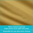 thumbnail image 5 of Round 84" Gold Plastic Table Cover, by Way To Celebrate, 5 of 6