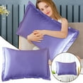 thumbnail image 1 of Solid Color Faux Silk Pillowcase Silk No Zipper Envelope Pillow Pillow Cover, 1 of 7
