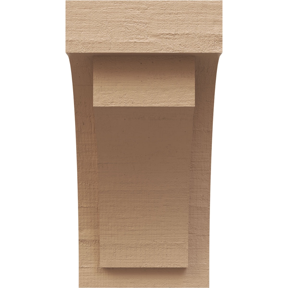 6"W x 6"D x 12"H Wide Rivera Rough Cedar Woodgrain TimberThane Corbel, Primed Tan
