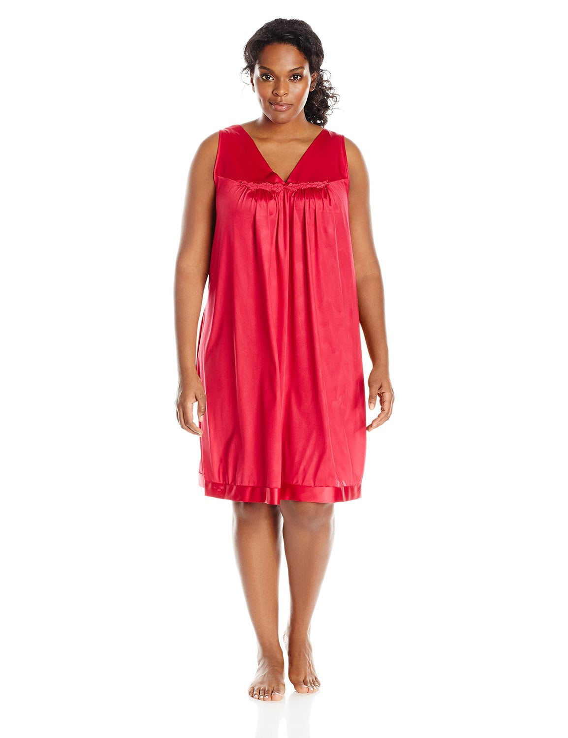 Vanity Fair Coloratura Women`s Plus-Size Short Nightgown, 1X, Cherries  Jubilee - Walmart.com