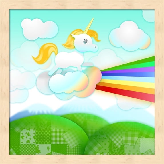 Metaverse Unknown 'Rainbow Guide Unicorn' Framed Art