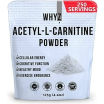 WHYZ Acetyl L-Carnitine Powder, 125g, Fat Metabolism & Memory Supplement, 250 Uses
