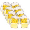 thumbnail image 3 of EeaseMX 4 vasos creativos con forma de jarra de cerveza, divertidos y desbordantes, para fiestas de disfraces, festivales y carnavales (dorados)., 3 of 7