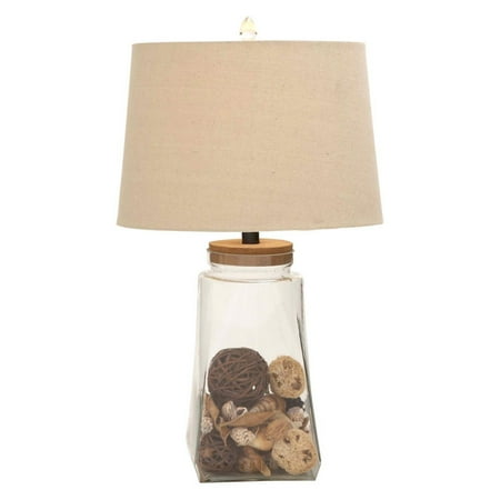 Decmode Glass Fillable Table Lamp Multi Color Com Decmode Glass Fillable Table Lamp Multi Color