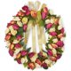 thumbnail image 1 of Corona de rosas con lazo para puerta principal, decoración de San Valentín (34 cm, rojo y amarillo), 1 of 6