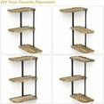 thumbnail image 4 of Corner Shelf Wall Mount of 3 Tier Rustic Wood Floating Shelves for Bedroom Living Room Bathroom Kitchen Office and More Carbonized Black, 4 of 7