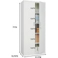 thumbnail image 3 of CJF Metal Storage Cabinets with 5 Adjustable Shelves, 71" H Locking Storage Cabinet for Garage, Office, School - White, 3 of 17