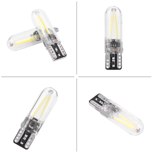 Bulbas LED T10, Alto Brillo DC 8-28V 1.5W 6500K Temper templado T10 COB PAR PARA CAR