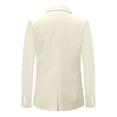 thumbnail image 4 of Jerdar Men's Linen Blazer Jacket Lapel Collar One Button Single Breasted Solid Color Slim Fit Long Sleeve Spring Summer Casual Business Wedding Lightweight Breathable Sport Coat Top, 4 of 7