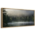 thumbnail image 3 of IDEA4WALL Extra Large Framed Canvas Print Wall Art Mystic Forest Mist by a Lake Fine Art Spring View in Green Hues Wall Decor Oversized Artwork Relax/Calm for Rooms - 60"x30", 3 of 5