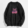 thumbnail image 2 of Moda mujer mariposa impresión casual manga larga o-cuello señoras sudadera tops Pompotops  gfhjh8149, 2 of 6