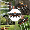 HALJEN Flexible Garden Hose Garden Hose Splitter 4 Way Rubberized Tap