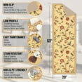 thumbnail image 3 of Ottomanson Floral Bathroom Runner Rug 20" x 53" - Non Slip Low Pile Carpet, Beige, 3 of 13