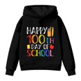 thumbnail image 7 of Tisuna Little Girls Boys Casual Hoodie 100Th Days Of School Print Long Sleeve Hooded Tops Comfortable Leisure Toddler Kids Autumn Winter Hoodies Black Size 2-3 Years, 7 of 7